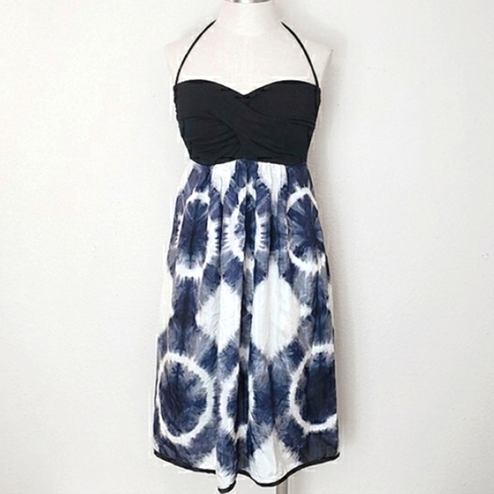 Robin Piccone Silk Mini Halter Dress Tie Dye Cover Up SMALL
